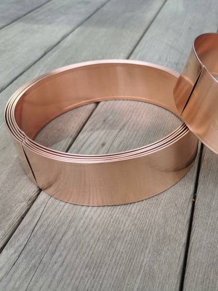 Set of 6 Slug and Snail Repellent Copper Rings, Large