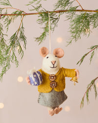 Agnes Mouse Handmade Felt Christmas Decoration