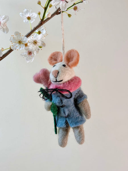 Maisie Mouse Handmade Felt Easter Decoration