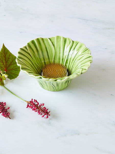 Cosmos Flower Bowl and Medium Flower Frog Bundle