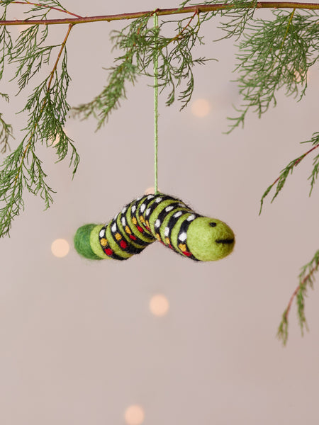 Carl the Caterpillar Handmade Felt Decoration