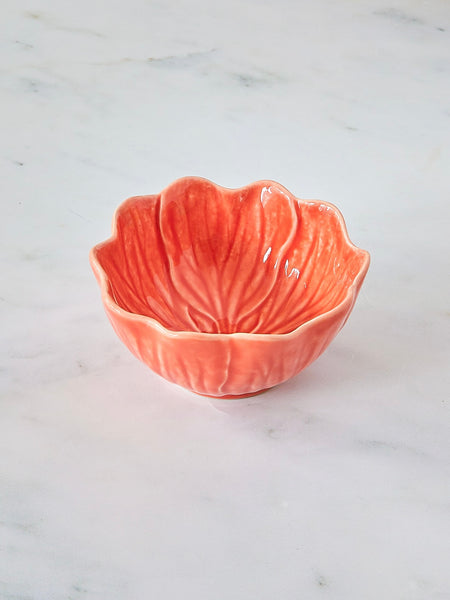 Bordallo Pinheiro Buttercup Flower Bowl, Coral