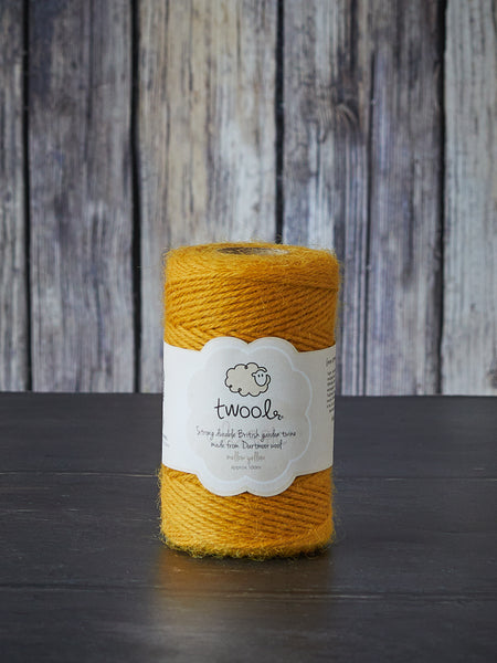 Twool Sustainable Wool Garden Twine, Yellow