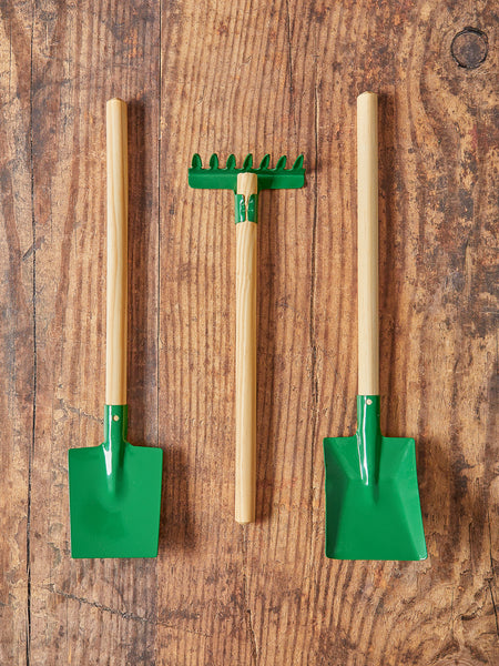 Redecker Children's Garden Tool Set, Green
