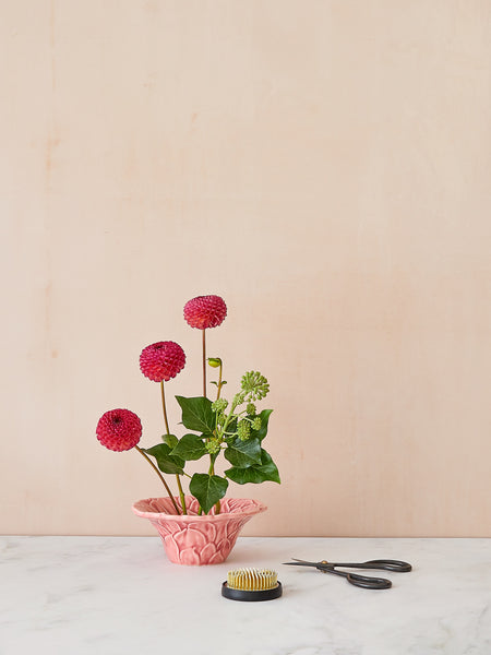 Dahlia Bowl & Medium Flower Frog Bundle