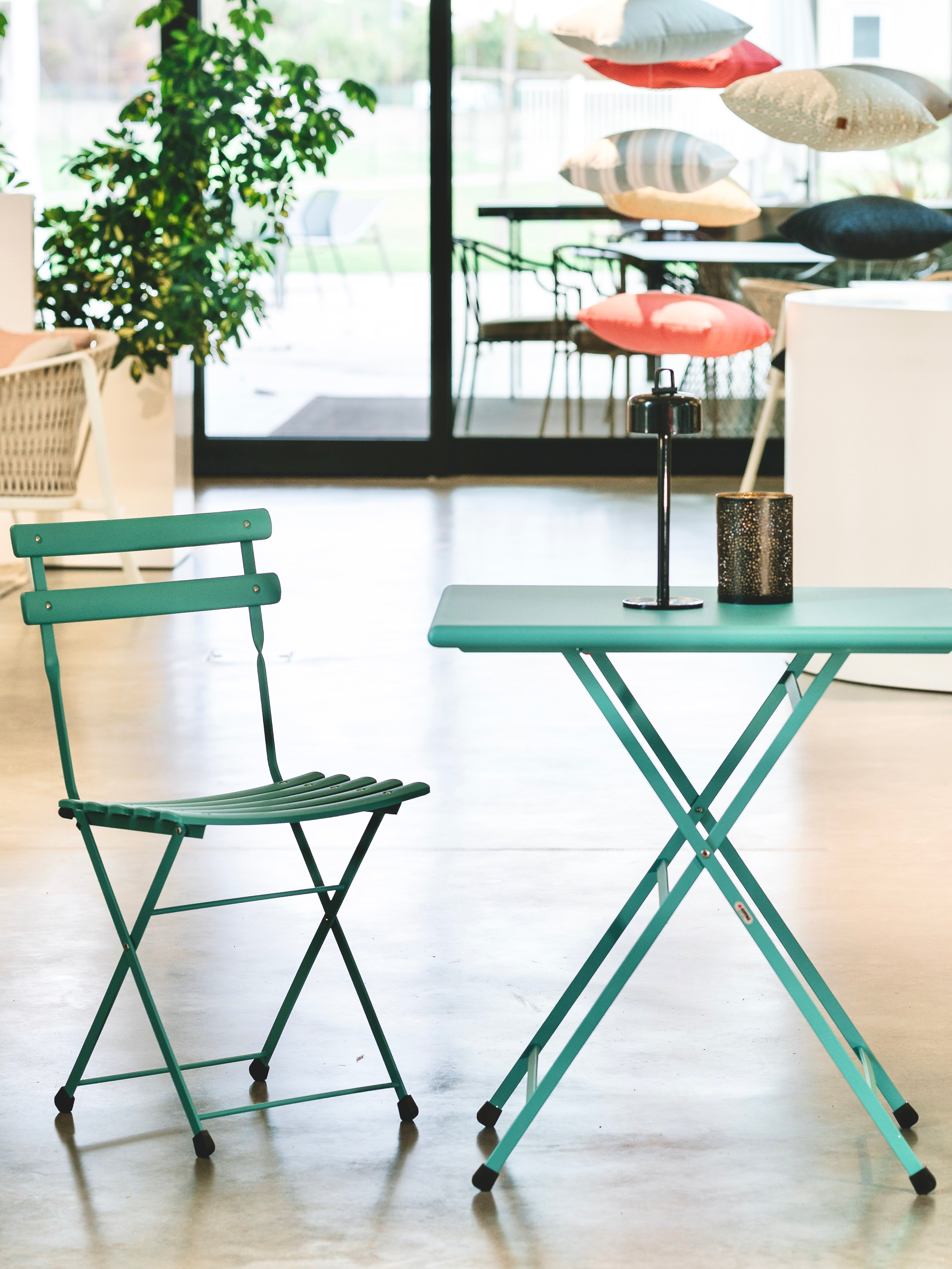 EMU Arc en Ciel Bistro Set, Ocean Green – Dan Cooper Garden