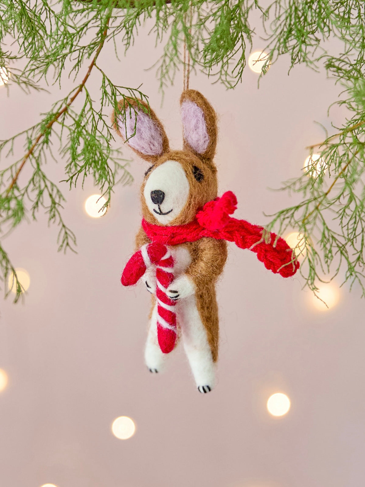 Cinnamon the Rabbit Handmade Felt Christmas Decoration
