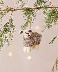 Hal the Herdwick Sheep Handmade Felt Christmas Decoration