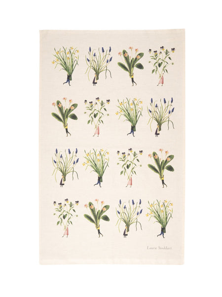 Laura Stoddart Spring Flowers Tea Towel