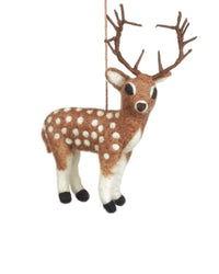 Sean The Stag Handmade Felt Christmas Decoration