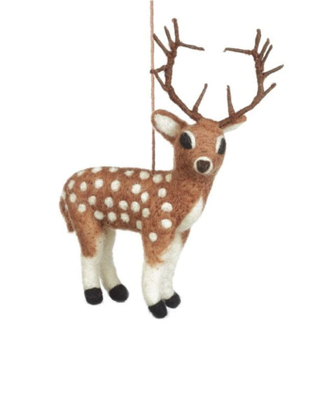 Sean The Stag Handmade Felt Christmas Decoration