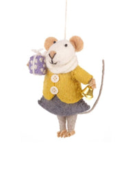 Agnes Mouse Handmade Felt Christmas Decoration