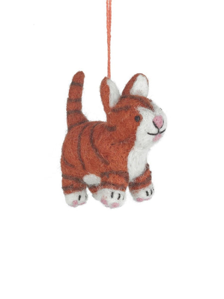 Colin the Cat Handmade Felt Christmas Decoration