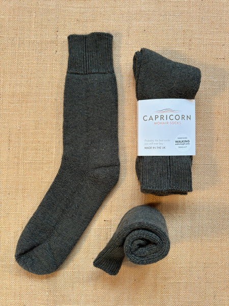Mohair Boot Socks, Steel Grey