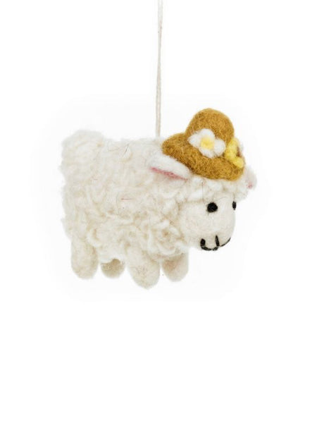 Gloria the Sheep Handmade Felt Easter Decoration