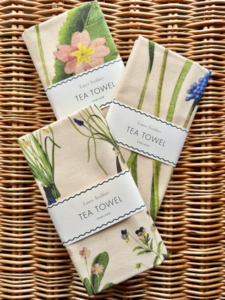 Laura Stoddart Spring Flowers Tea Towel Trio