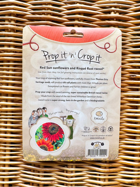 Twool Prop it ‘n’ Crop it - Sunflower 'Red Sun'