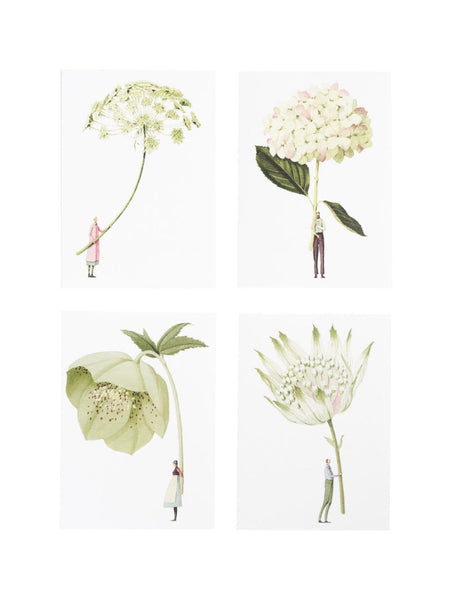 Laura Stoddart Green Flowers Notecards