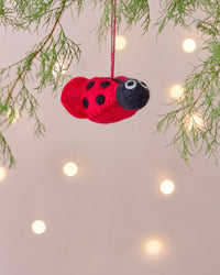 Lottie The Ladybird Handmade Felt Christmas Decoration