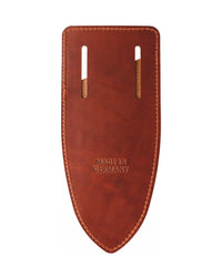 Brown leather Secateur sheath with 'Made in Germany' engraving on a white background