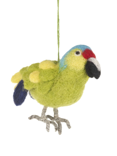 Paco The Parrot Handmade Felt Christmas Decoration