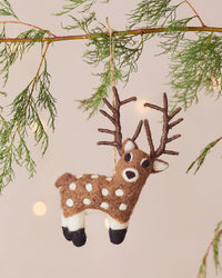 Sean The Stag Handmade Felt Christmas Decoration