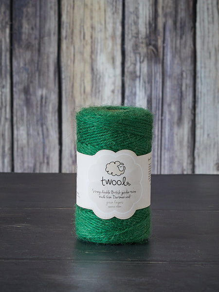 Twool Sustainable Wool Garden Twine, Green