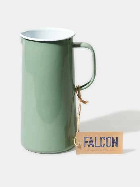 Falcon Enamelware Flower Jug, 3 Pints, Tarragon