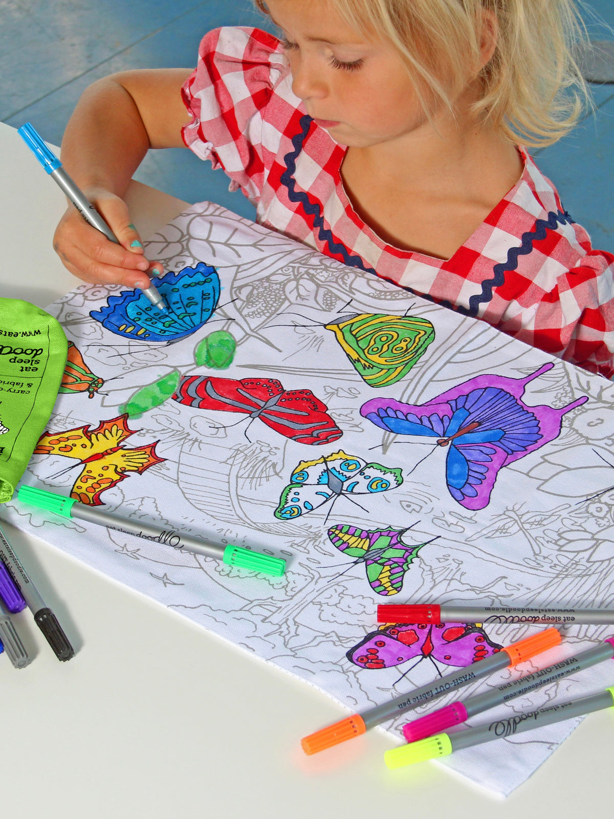 EatSleepDoodle Colour-In Placemat - Butterfly