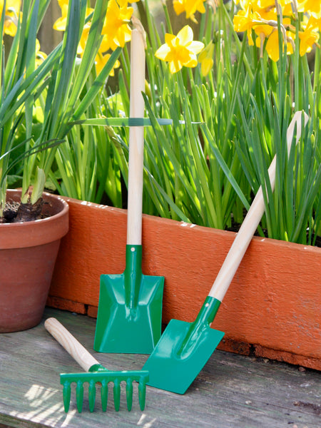 Redecker Children's Garden Tool Set, Green