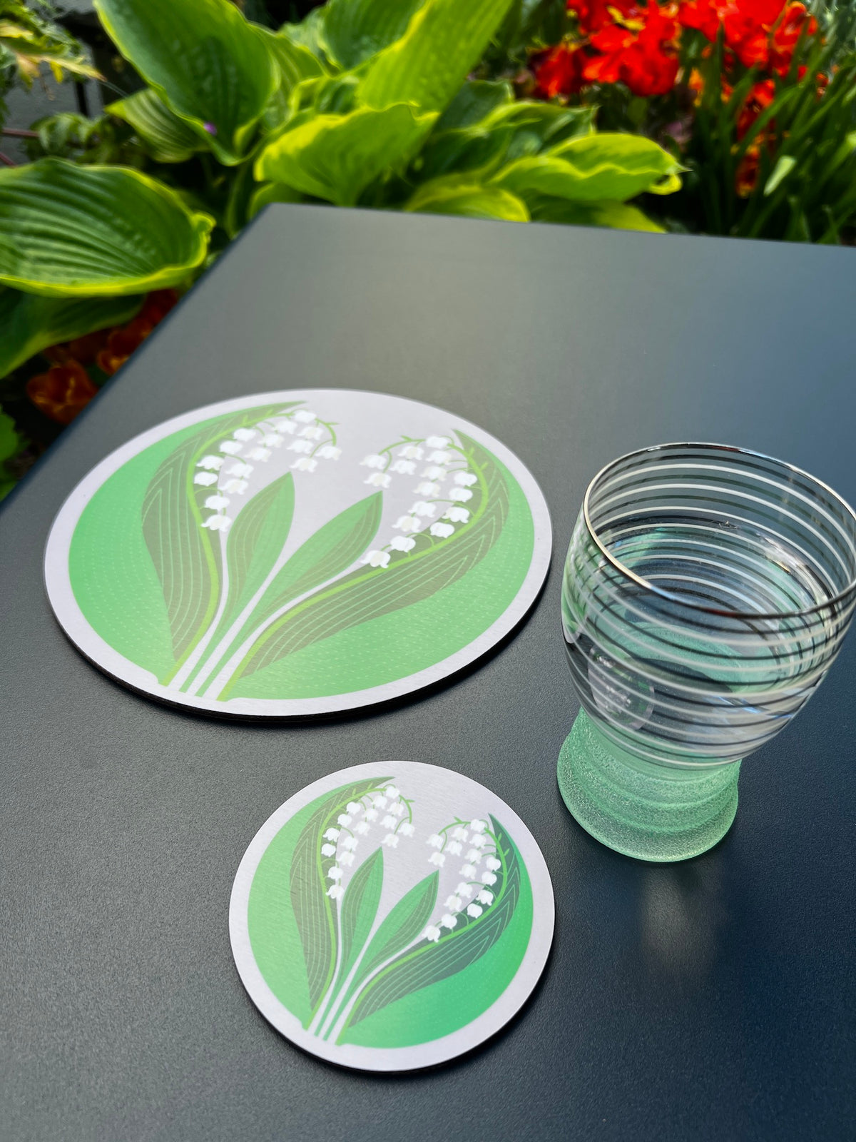 Jenny Duff Lily of the valley coaster