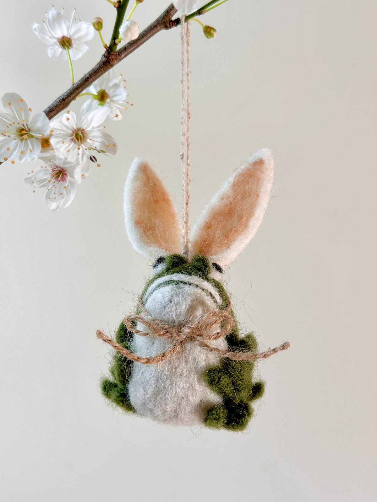 Torquil The Toad Handmade Felt Easter Decoration