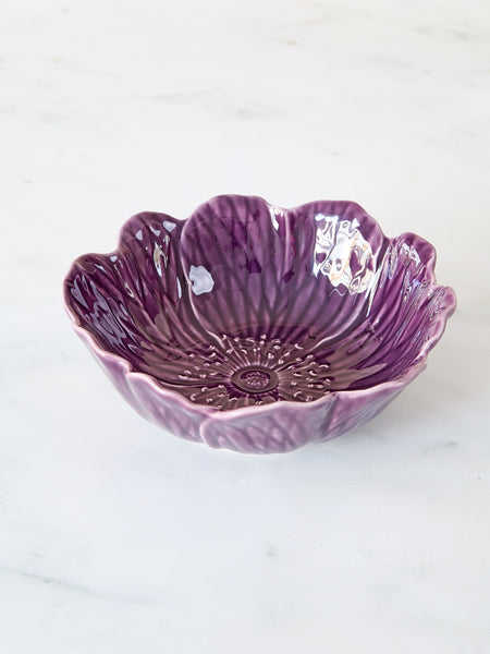 Bordallo Pinheiro Anemone Flower Bowl, Fig