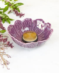 Anemone Flower Bowl and Medium Flower Frog Bundle, Fig