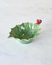 Holly Bowl and Small Flower Frog Bundle