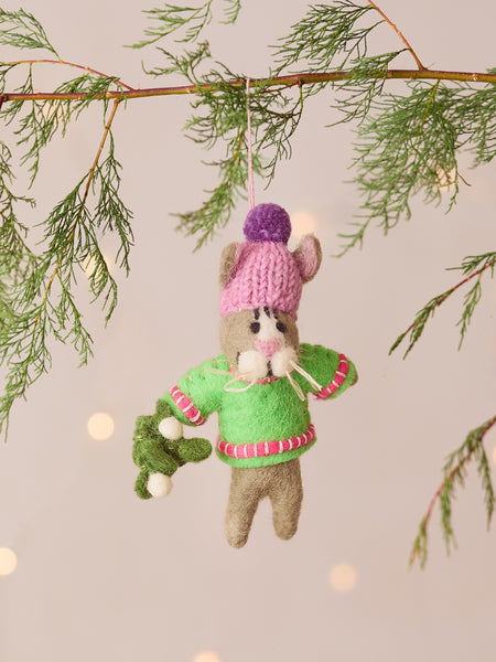 Christmas Cat Handmade Felt Christmas Decoration