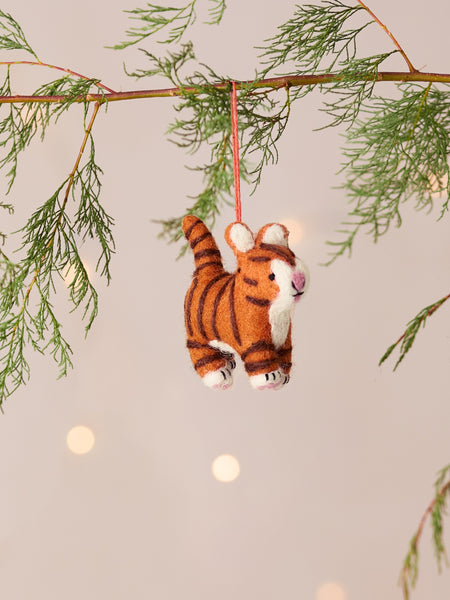 Colin the Cat Handmade Felt Christmas Decoration
