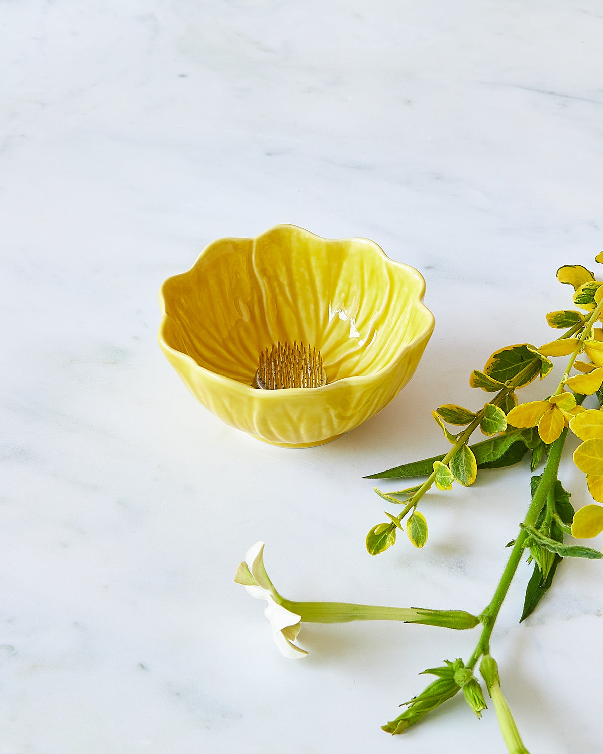 Bordallo Pinheiro Buttercup Flower Bowl, Yellow