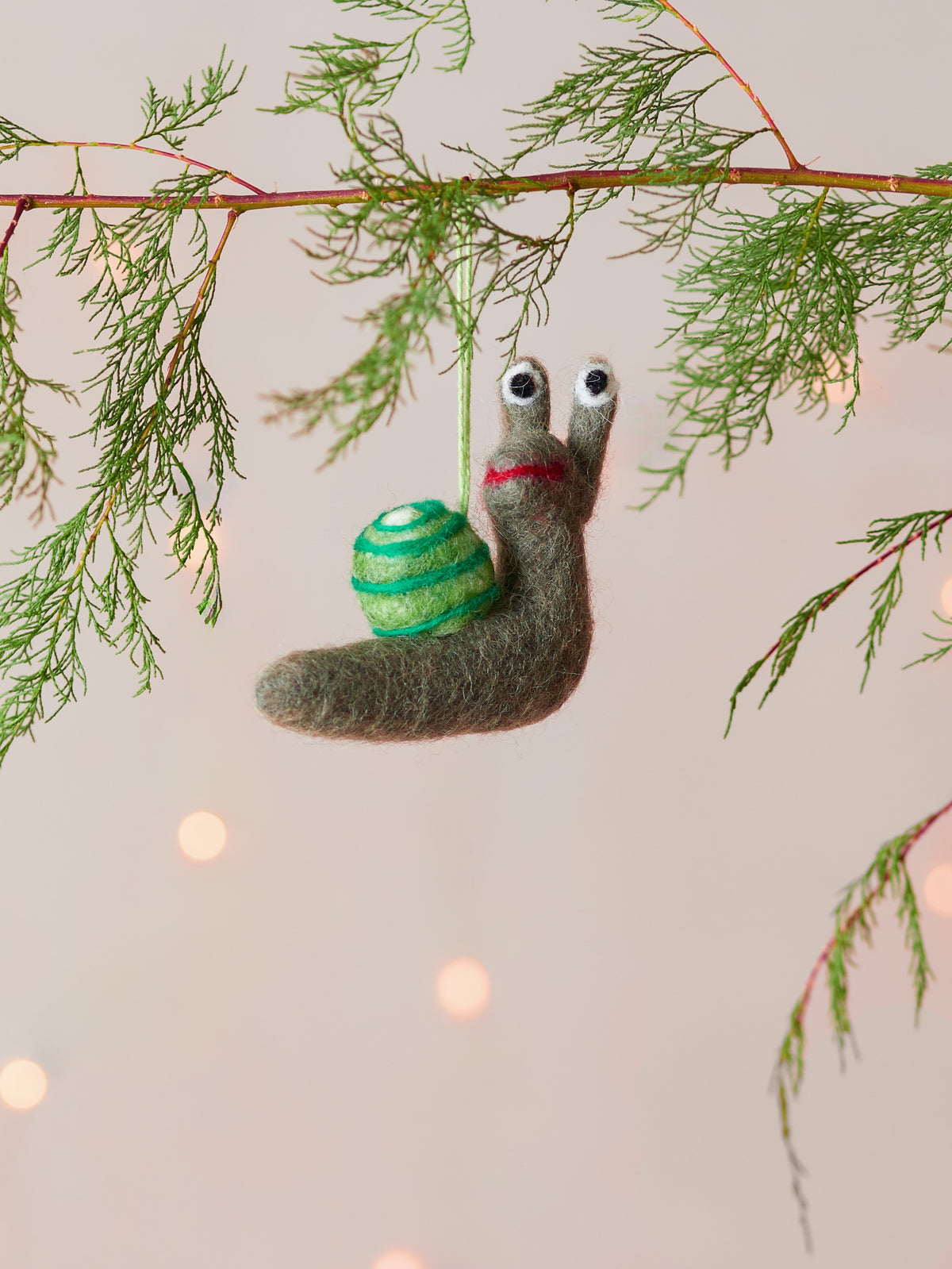 Shelby the Snail Handmade Felt Christmas Decoration