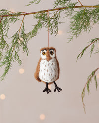 Wilson the Wise Owl Handmade Felt Christmas Decoration