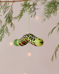 Carl the Caterpillar Handmade Felt Christmas Decoration