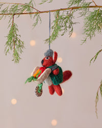 Foster the Gardening Fox Handmade Felt Christmas Decoration