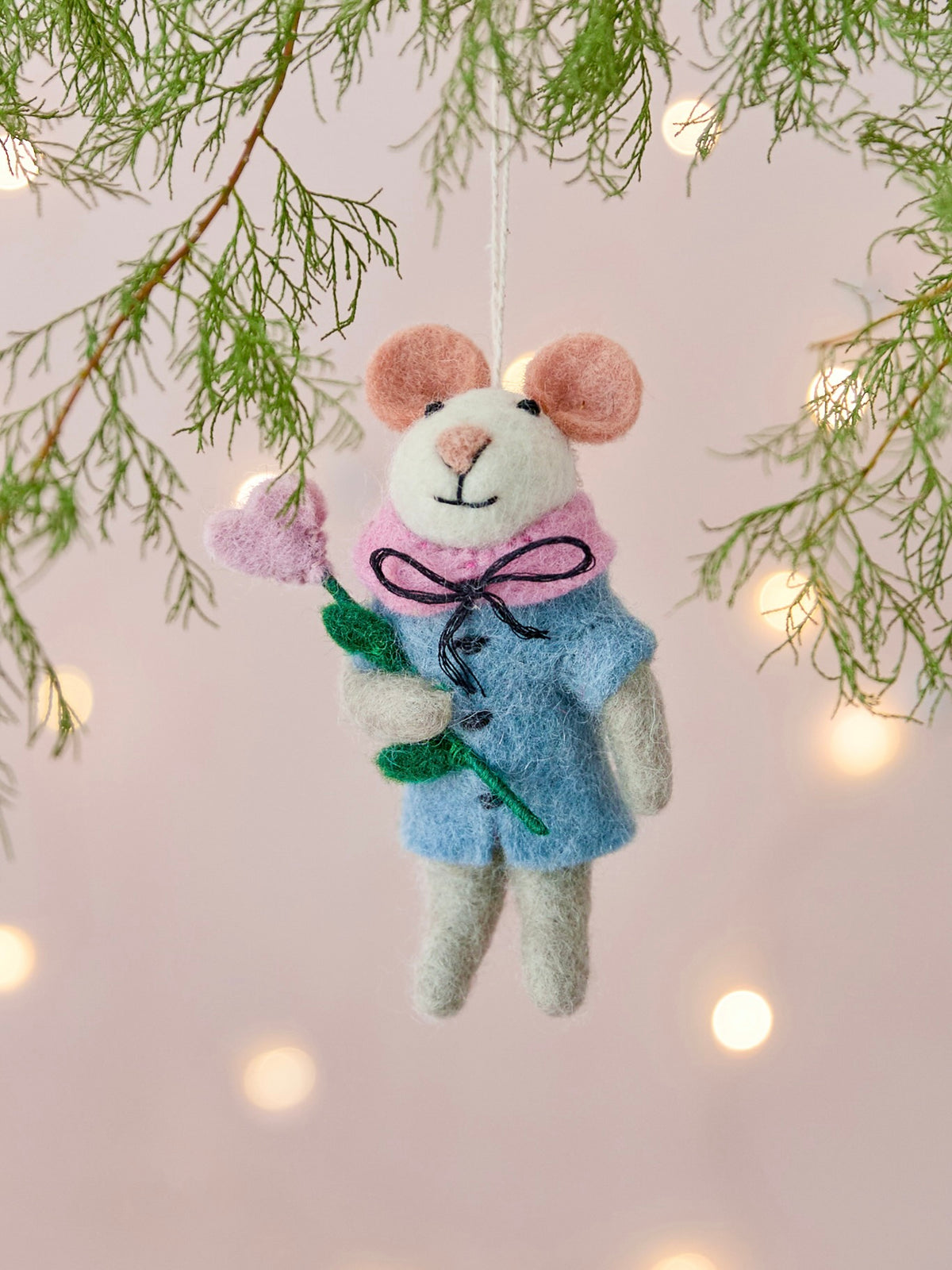 Maisie Mouse Handmade Felt Christmas Decoration