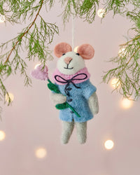 Maisie Mouse Handmade Felt Christmas Decoration