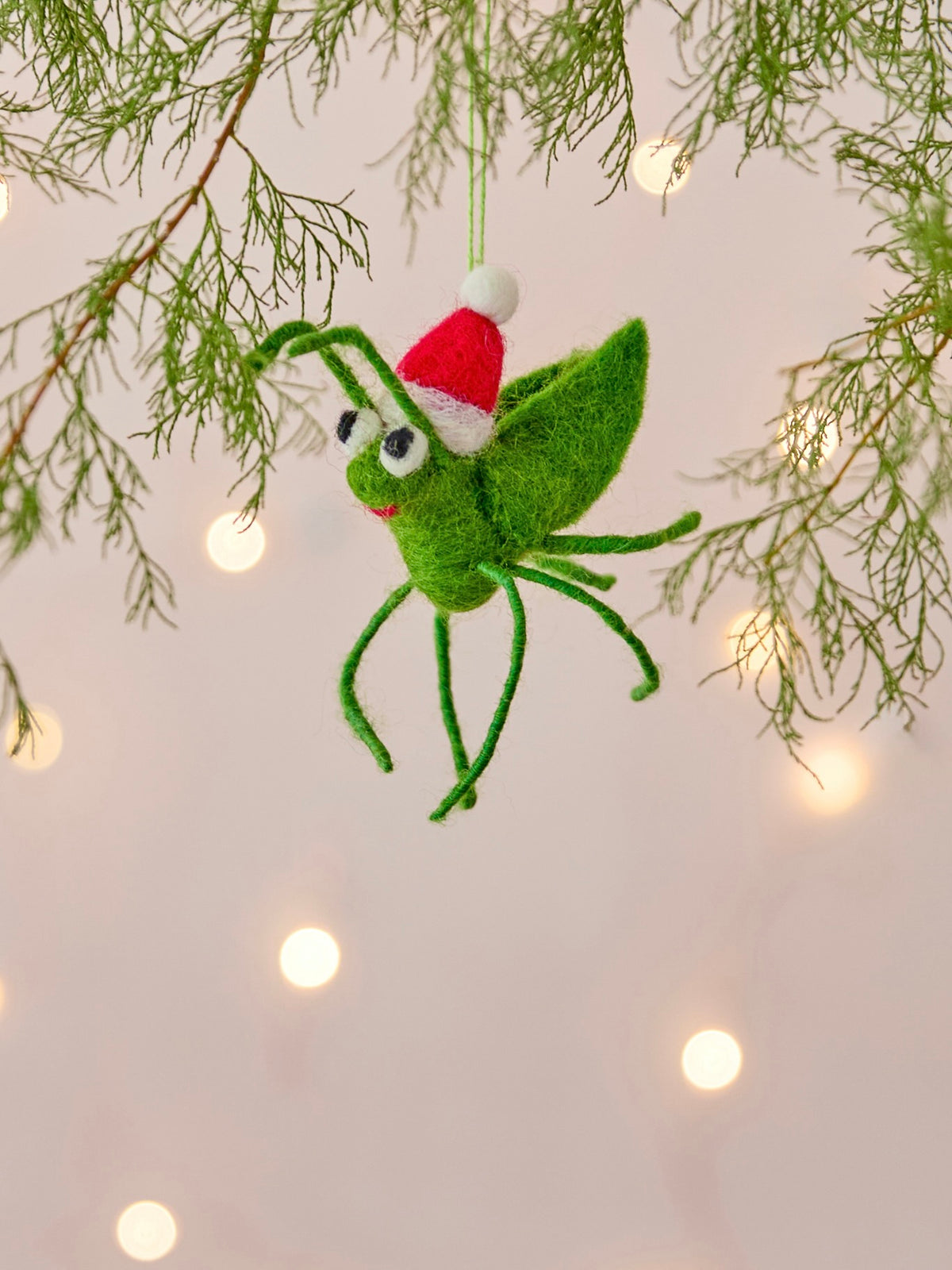 Charlie The Cricket Handmade Felt Christmas Decoration