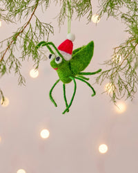 Charlie The Cricket Handmade Felt Christmas Decoration