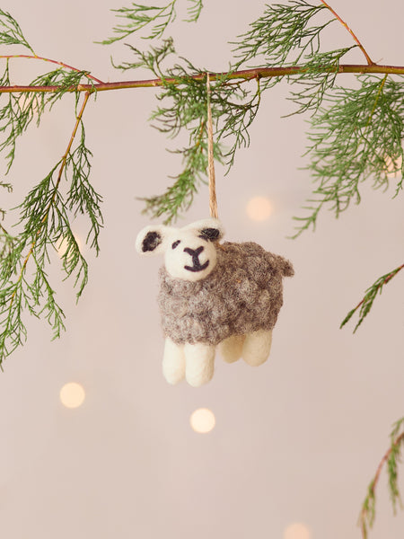 Hal the Herdwick Sheep Handmade Felt Christmas Decoration