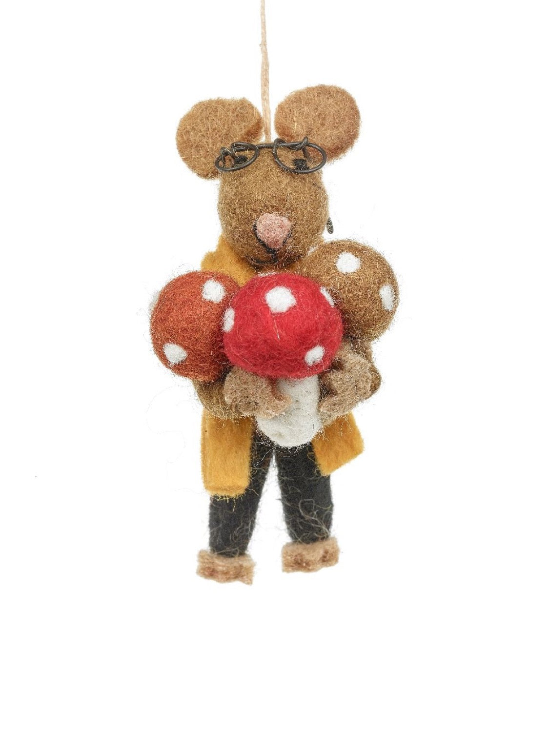 Oliver Mouse Handmade Felt Christmas Decoration