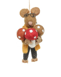 Oliver Mouse Handmade Felt Christmas Decoration