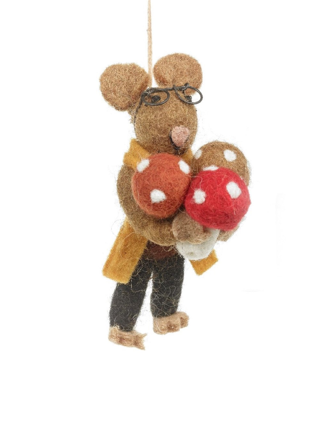 Oliver Mouse Handmade Felt Christmas Decoration